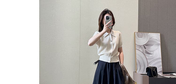 지금 임산부 화이트 반신 스커트 봄 여름 2026 새로운 작은 키 프랑스식 하이웨이스트 한 마디 우산 치마 중간 길이 치마 상세 이미지 44