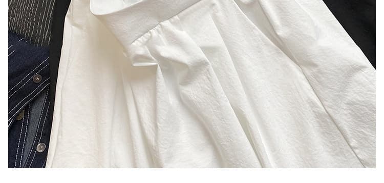 지금 임산부 화이트 반신 스커트 봄 여름 2026 새로운 작은 키 프랑스식 하이웨이스트 한 마디 우산 치마 중간 길이 치마 상세 이미지 60