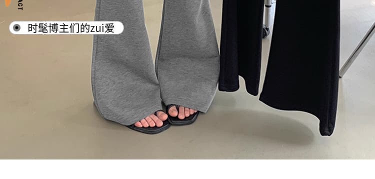 지금 임산부 부츠컷 바지 여성 봄 여름 2026 새로운 페이크 레이어드 랩스커트팬츠 바지 캐주얼 스트레이트 슬림해 보이는 부츠컷 바지 상세 이미지 3