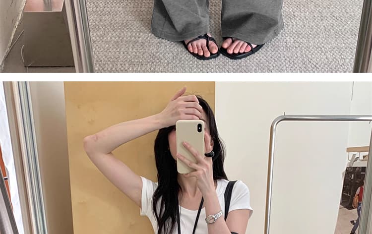 지금 임산부 부츠컷 바지 여성 봄 여름 2026 새로운 페이크 레이어드 랩스커트팬츠 바지 캐주얼 스트레이트 슬림해 보이는 부츠컷 바지 상세 이미지 32