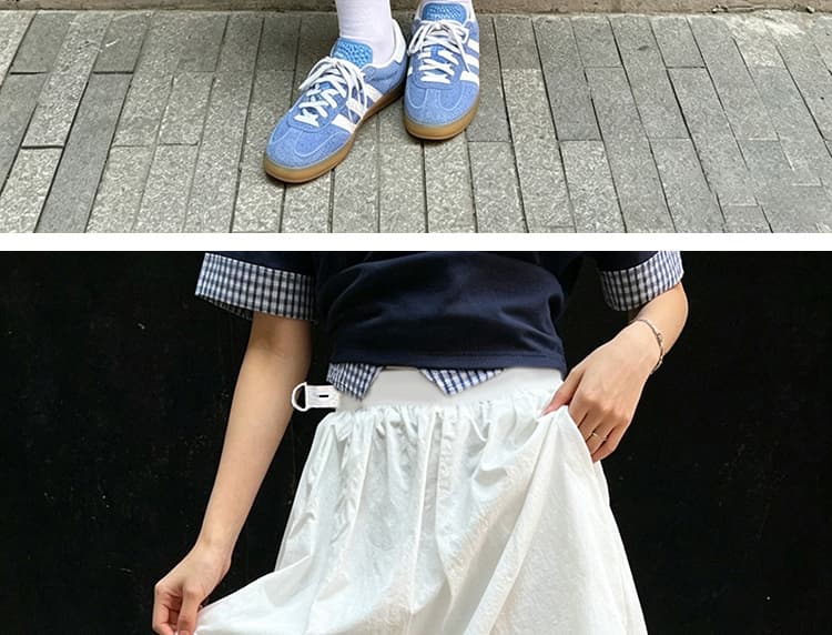 지금 임산부 반신 스커트 여성 여름 2026 새로운 한 부서 레이스 다용도 슬림해 보이는 중간 길이 스커트 캐주얼 운동 우산 치마 상세 이미지 31