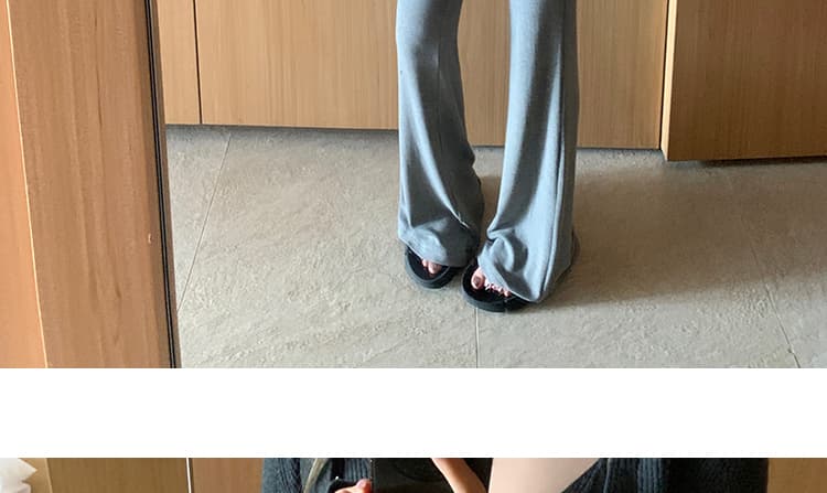 지금 임산부 니트 부츠컷 바지 이른 가을 2026 새로운 도루 가을 센스 j 털이 있는 복부 지지 바지 부츠컷 캐주얼 긴 바지 상세 이미지 58