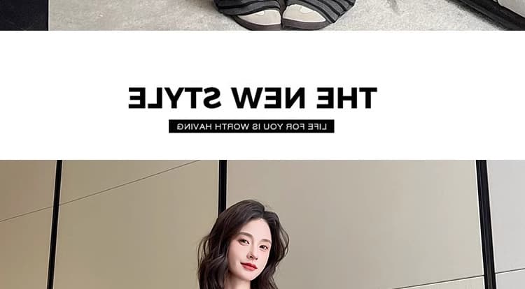 지금 임산부 니트 부츠컷 바지 새로운 봄 가을 2026 스트라이프 도루 가을 센스 복부 지지 바지 부츠컷 캐주얼 바지 상세 이미지 36