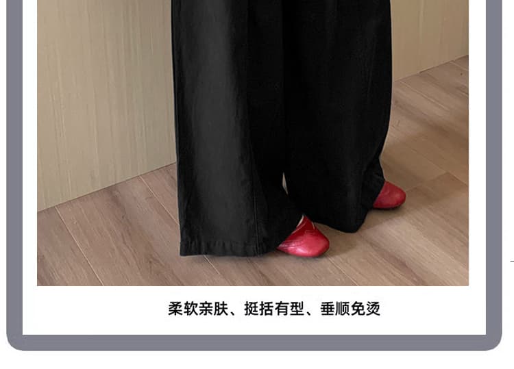 지금 임산부 와이드 레그 팬츠 봄 가을 여성 2026 새로운 없음 복부 지지 봄 여름 아니요 르 배 출산 후 웨어러블 와이드 레그 팬츠 상세 이미지 6
