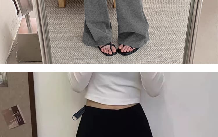 지금 임산부 부츠컷 바지 여성 봄 가을 2026 새로운 페이크 레이어드 방귀 커튼 바지 캐주얼 스트레이트 슬림해 보이는 부츠컷 바지 상세 이미지 51