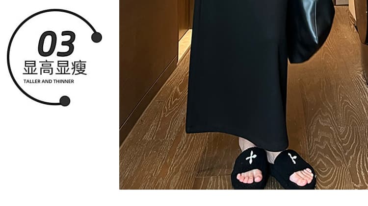 지금 출산 착용 조기 가을 새로운 여성 반신 스커트 외출용 백 탑 하이웨이스트 복부 지지 슬림해 보이는 중간 길이 타이트 스커트 치마 상세 이미지 18