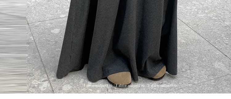 지금 임산부 없음 복부 지지 도루 센스 미니멀리즘 반신 스커트 봄 가을 2026 새로운 큰 진자 품격 슬림해 보이는 한 마디 치마 상세 이미지 5