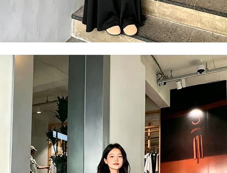 지금 임산부 없음 복부 지지 도루 센스 미니멀리즘 반신 스커트 봄 가을 2026 새로운 큰 진자 품격 슬림해 보이는 한 마디 치마 상세 이미지 25