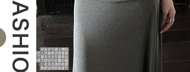 임산부 느긋한 바람 회색 도루 가을 센스 반신 스커트 봄 가을 2026 새로운 하이웨이스트 슬림해 보이는 다용도 한 마디 롱 스커트 상세 이미지 2
