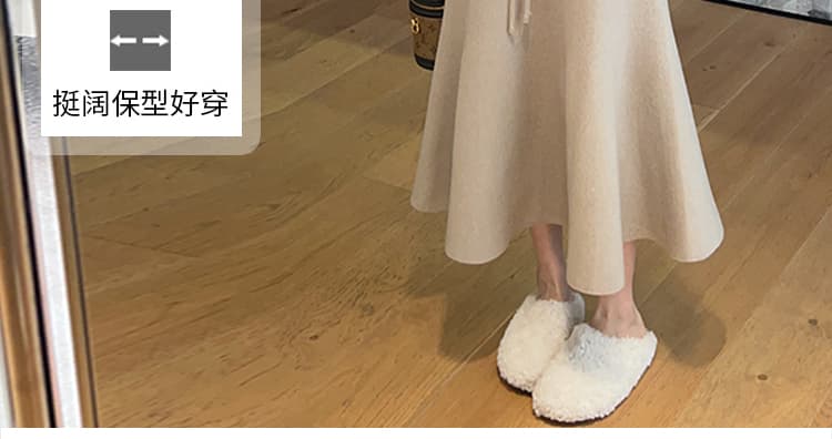 지금 임산부 없음 복부 지지 펌프 로프 니트 양모 인어 꼬리 스커트 봄 가을 새로운 슬림해 보이는 품격 도루 센스 인어 꼬리 롱 스커트 상세 이미지 15