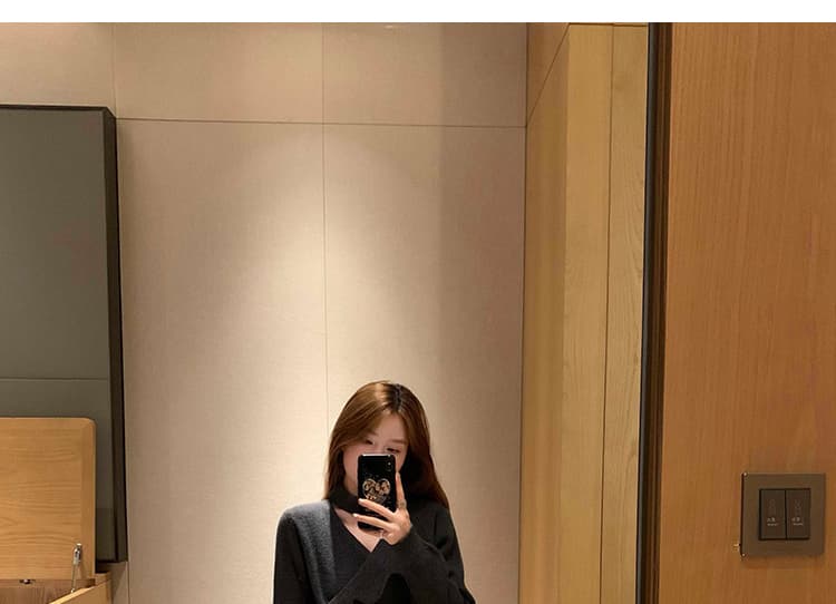 지금 임산부 모직 반신 스커트 여성 2026 새로운 가을 겨울철 없음 복부 지지 빅 플레어 스커트 품격 도루 센스 한 마디 롱 스커트 상세 이미지 22