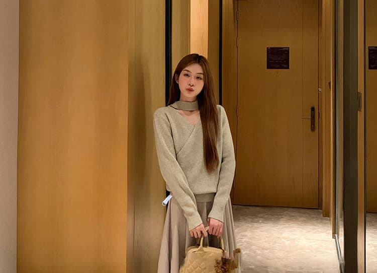 지금 임산부 모직 반신 스커트 여성 2026 새로운 가을 겨울철 없음 복부 지지 빅 플레어 스커트 품격 도루 센스 한 마디 롱 스커트 상세 이미지 32