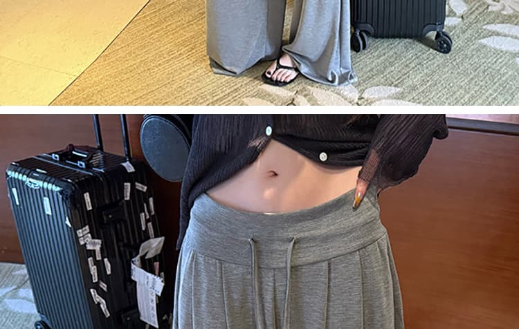 지금 임산부 와이드 레그 팬츠 새로운 여성 2026 가을 도루 센스 다용도 없음 복부 지지 바지 느긋한 바람 루즈핏 캐주얼 바지 상세 이미지 22