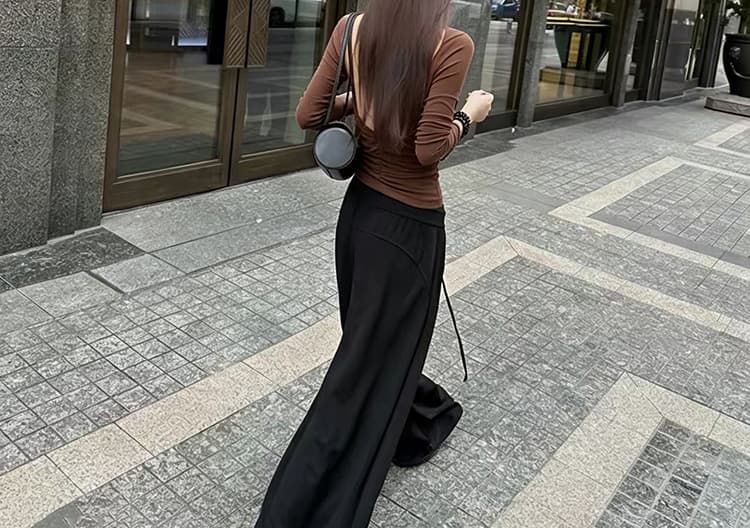 지금 임산부 와이드 레그 팬츠 새로운 여성 2026 가을 도루 센스 다용도 없음 복부 지지 바지 느긋한 바람 루즈핏 캐주얼 바지 상세 이미지 72