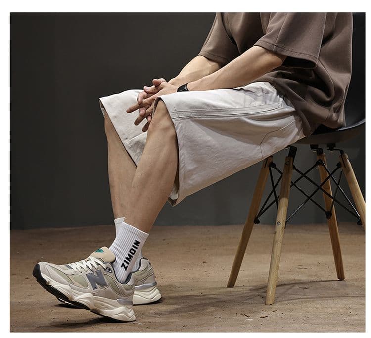 실사 여름 새로운 조수 브랜드 속도 건조한 워크웨어 캐주얼 반바지 남자 루즈핏 다용도 패치워크 구조 섹션 오부 바지 트렌디 상세 이미지 14