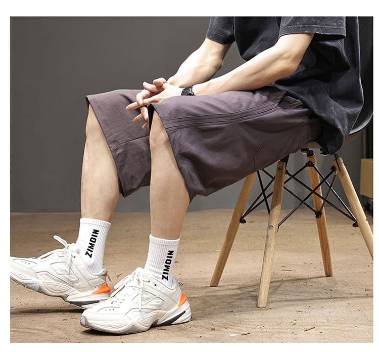 실사 여름 새로운 조수 브랜드 속도 건조한 워크웨어 캐주얼 반바지 남자 루즈핏 다용도 패치워크 구조 섹션 오부 바지 트렌디 상세 이미지 19