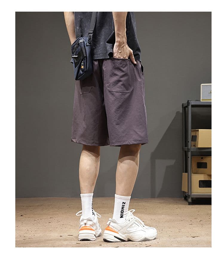 실사 여름 새로운 조수 브랜드 속도 건조한 워크웨어 캐주얼 반바지 남자 루즈핏 다용도 패치워크 구조 섹션 오부 바지 트렌디 상세 이미지 20