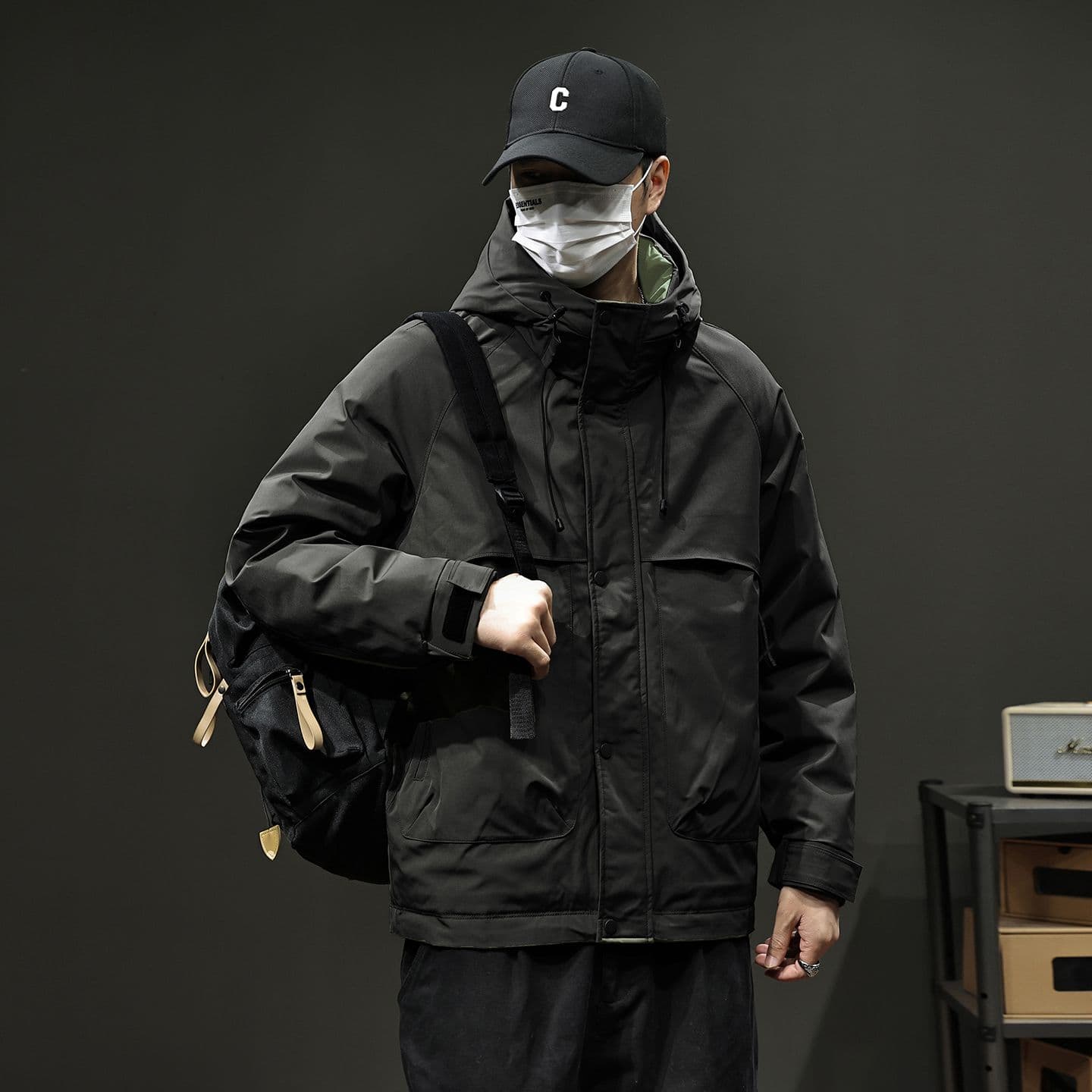 새로운 국가 표준 90 플러시 후드 다운 외투 남자 루즈핏 보온 감기 예방 익스트림 제인 항구 바람 이미지 4