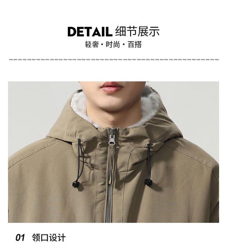 겨울 양면 착용 좌 산 조각 면 의류 남자 조수 브랜드 루즈핏 다용도 털이 있고 두꺼운 빅 사이즈 옷 재킷 상세 이미지 19