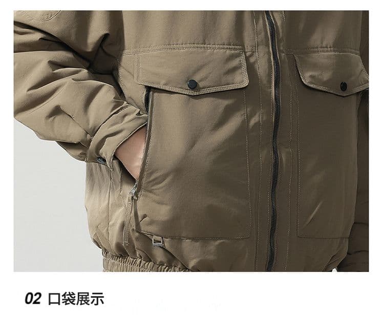 겨울 양면 착용 좌 산 조각 면 의류 남자 조수 브랜드 루즈핏 다용도 털이 있고 두꺼운 빅 사이즈 옷 재킷 상세 이미지 20