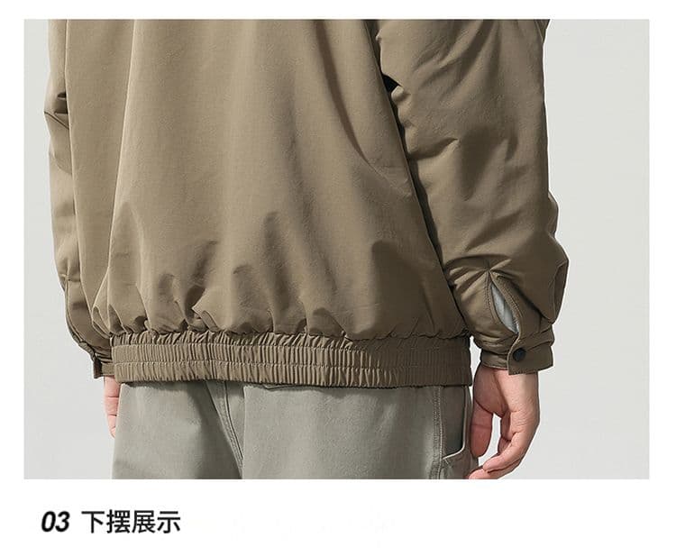 겨울 양면 착용 좌 산 조각 면 의류 남자 조수 브랜드 루즈핏 다용도 털이 있고 두꺼운 빅 사이즈 옷 재킷 상세 이미지 21