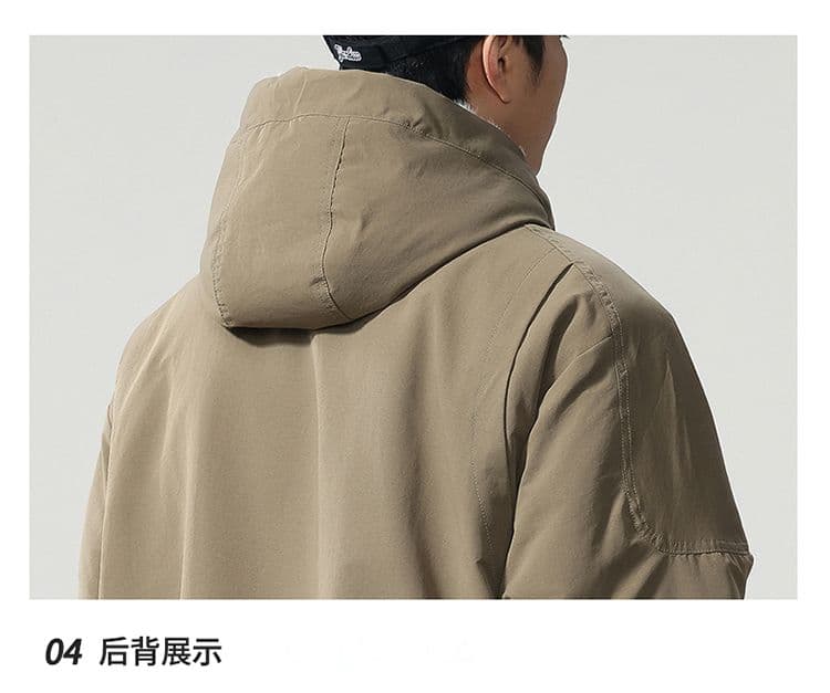 겨울 양면 착용 좌 산 조각 면 의류 남자 조수 브랜드 루즈핏 다용도 털이 있고 두꺼운 빅 사이즈 옷 재킷 상세 이미지 22