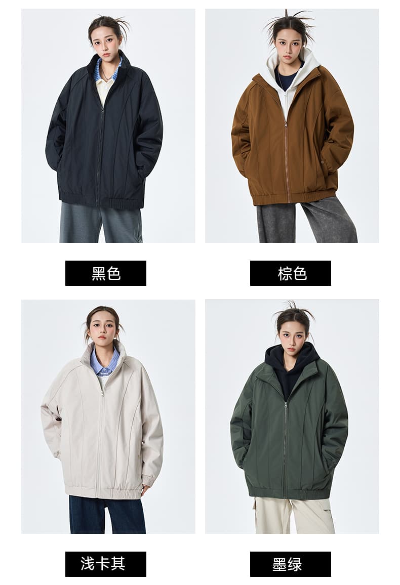 겨울 의류 조수 브랜드 스탠드 칼라 패치워크 면 의류 캐주얼 루즈핏 핏 스타일 두꺼운 패딩 재킷 목화 진딧물 보온 감기 예방 면 옷 상세 이미지 12