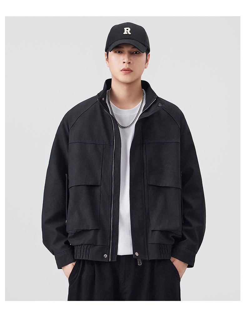 겨울 두꺼운 보온 pu 가죽 재킷 남자 스탠드 칼라 재킷 네리 털이 있는 감기 예방 야외 조수 브랜드 워크웨어 오토바이 재킷 상세 이미지 17