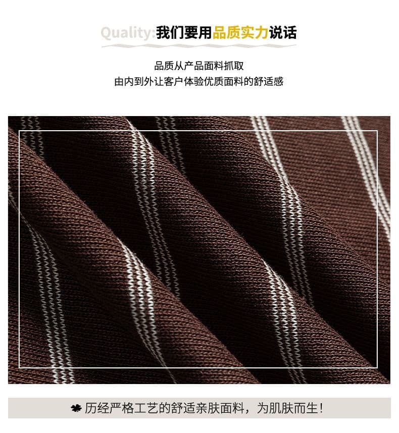 여름 오래된 돈 바람 마 면 반팔 티셔츠 남자 스트라이프 니트 스웨터 티셔츠 일본식 레트로 다용도 라운드 넥 트렌드 상세 이미지 2