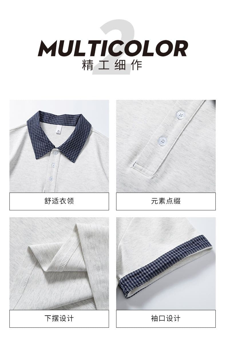 실사 여름 새로운 아메리칸 레트로 페이크 레이어드 셔츠 칼라 POLO 셔츠 남자 루즈핏 조수 브랜드 폴로 칼라 반팔 티셔츠 상세 이미지 5
