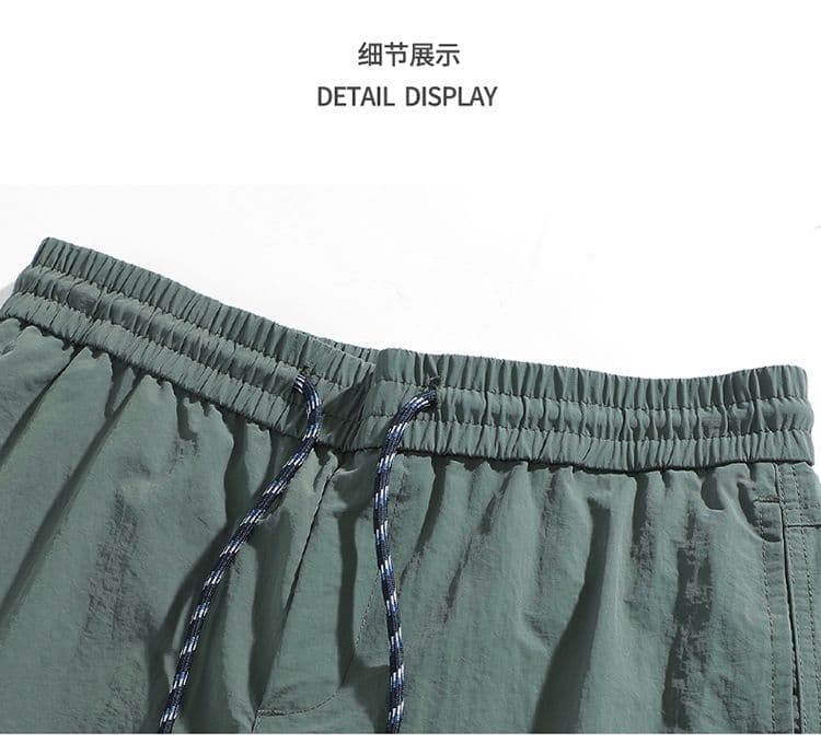 실사 여름 새로운 얼음 실크 속도 건조한 워크웨어 팬츠 남자 아메리칸 레트로 조수 브랜드 루즈핏 스트레이트 캐주얼 오부 바지 상세 이미지 21