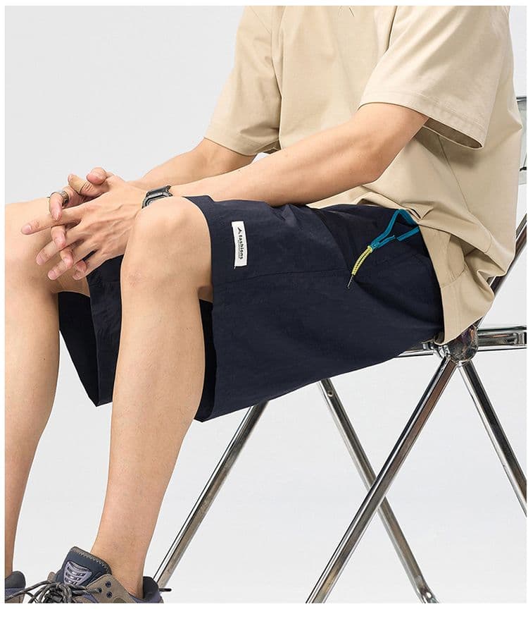 실사 2026 여름 새로운 트렌디 유속 건조한 5 점 캐주얼 반바지 남자 루즈핏 다용도 운동 반바지 상세 이미지 14