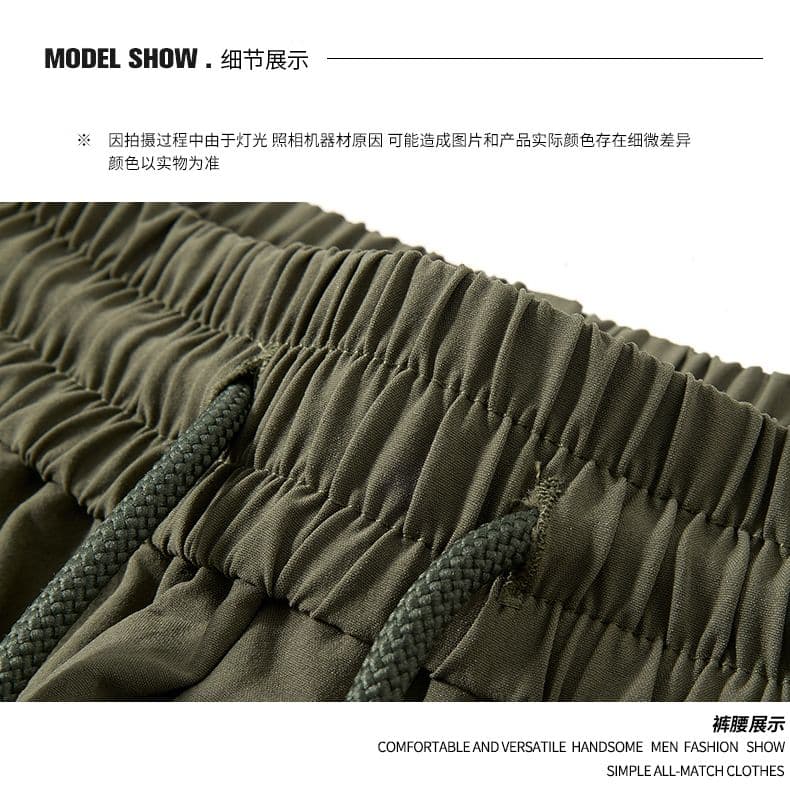 실사 여름 새로운 아메리칸 조수 브랜드 빅 포켓 워크웨어 반바지 남자 얼음 실크 차가운 센스 운동 산계 오부 바지 상세 이미지 24