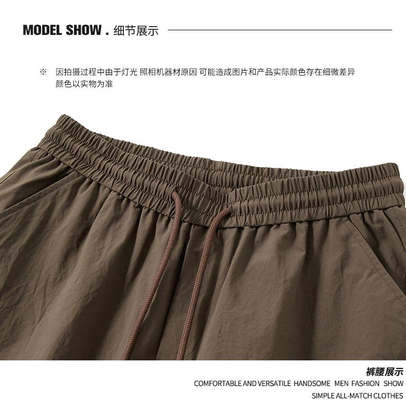 실사 여름 새로운 아메리칸 조수 브랜드 빅 포켓 펌프 로프 워크웨어 반바지 남자 얼음 실크 속도 건조한 산계 오부 바지 상세 이미지 24