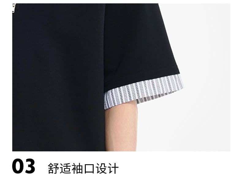 실사 여름 새로운 폴로 칼라 페이크 레이어드 하프 지퍼 풀오버 반팔 POLO 셔츠 남자 트렌드 다용도 미니멀리즘 티셔츠 상세 이미지 20