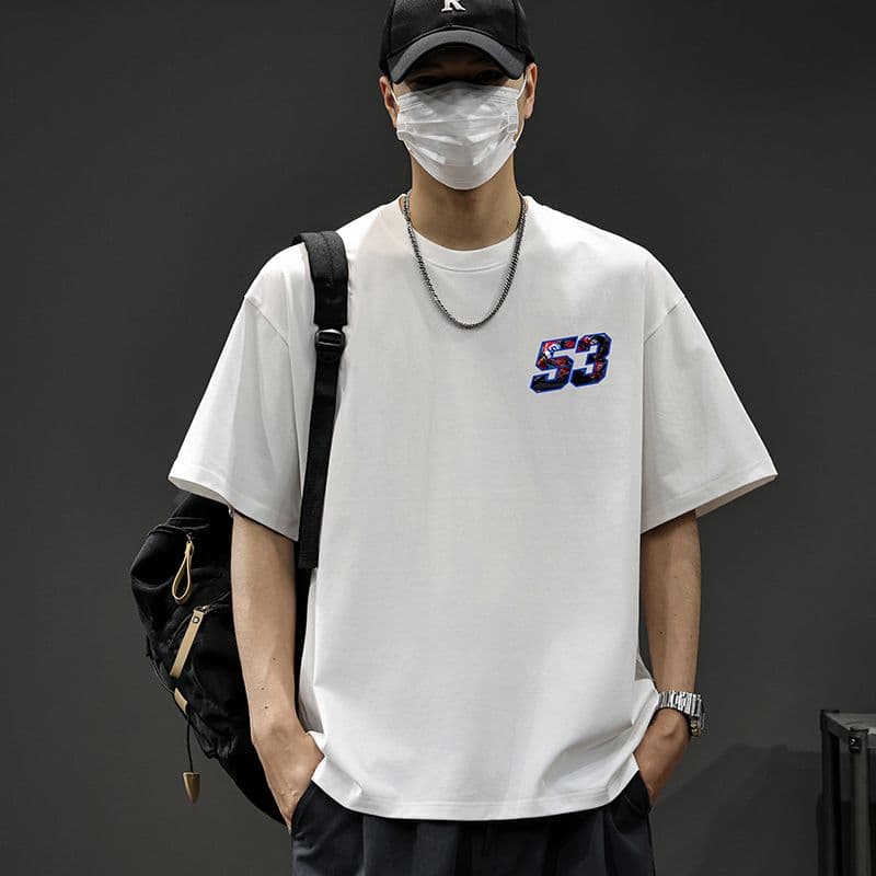 실사 2026 새로운 새로운 순면 다용도 미니멀리즘 반팔 티셔츠 남자 루즈핏 편안함 통기성 티셔츠