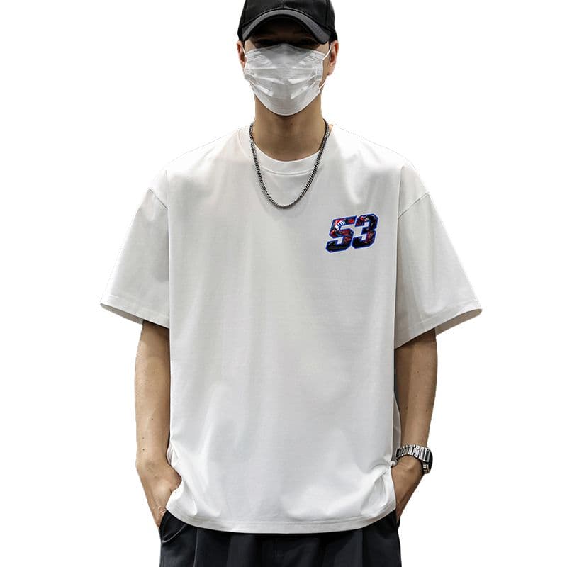 실사 2026 새로운 새로운 순면 다용도 미니멀리즘 반팔 티셔츠 남자 루즈핏 편안함 통기성 티셔츠 이미지 5