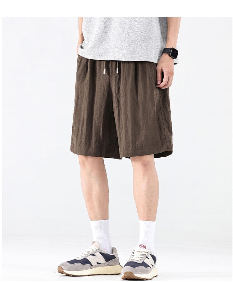 실사 여름 새로운 아마 라이 경기 서울 허리밴드 펌프 로프 반바지 남성 오래된 돈 바람 통기성 차가운 센스 오부 바지 상세 이미지 15