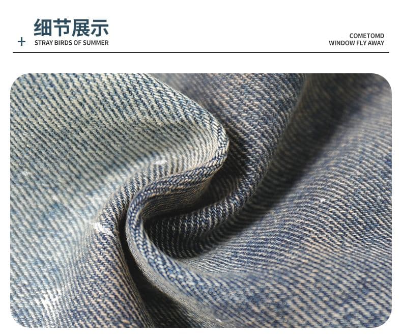 실사 아메리칸 조수 브랜드 반바지 여름 새로운 루즈핏 마 오래된 데님 바지 남자 튀김 소금 워싱 거리 트렌드 상세 이미지 12