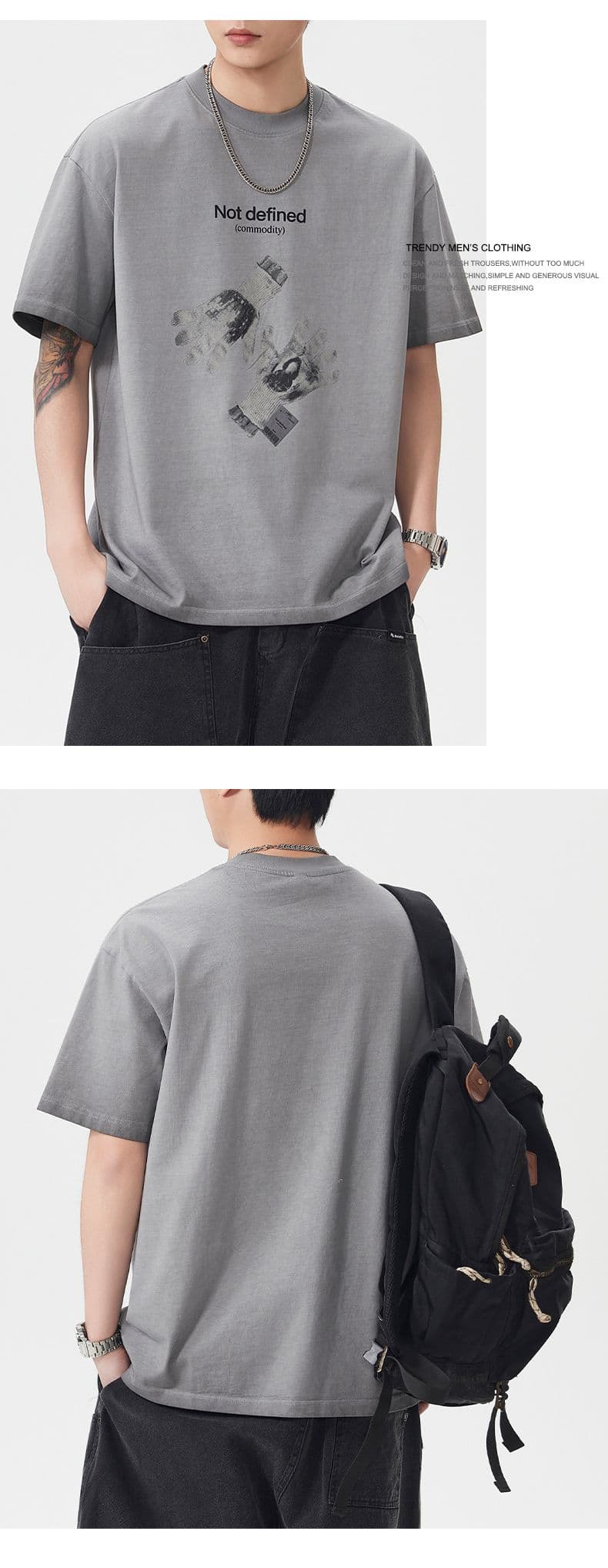 실사 여름 새로운 아메리칸 조수 브랜드 남성 마 오래된 워싱 면 반팔 미니멀리즘 캐주얼 출퇴근 맨위 상세 이미지 9