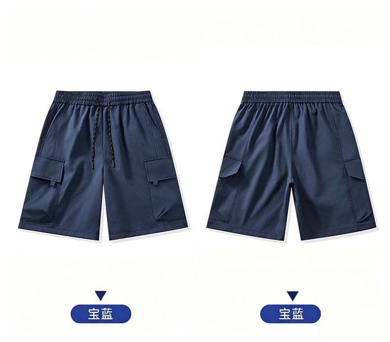 실사 여름 새로운 얼음 실크 얇은 스타일 캐주얼 반바지 남자 루즈핏 다용도 출퇴근 허리밴드 5 점 운동 바지 상세 이미지 30