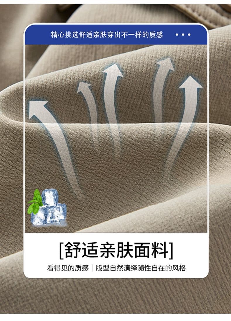 실사 여름 새로운 얼음 실크 워크웨어 캐주얼 반바지 남자 루즈핏 다용도 산계 출퇴근 5 점 운동 바지 상세 이미지 6