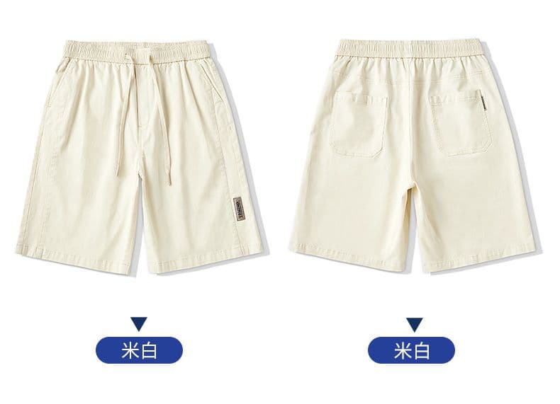 실사 여름 새로운 순면 신축성 캐주얼 반바지 남자 루즈핏 다용도 산계 출퇴근 레트로 오부 바지 상세 이미지 28