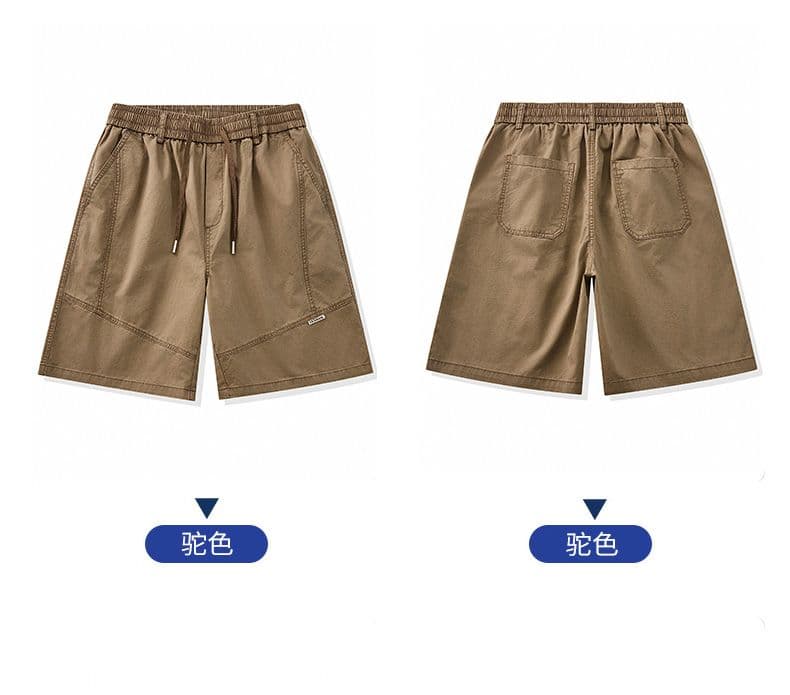 실사 여름 새로운 순면 레트로 캐주얼 반바지 남자 루즈핏 다용도 산계 출퇴근 편안함 통기성 오부 바지 상세 이미지 33