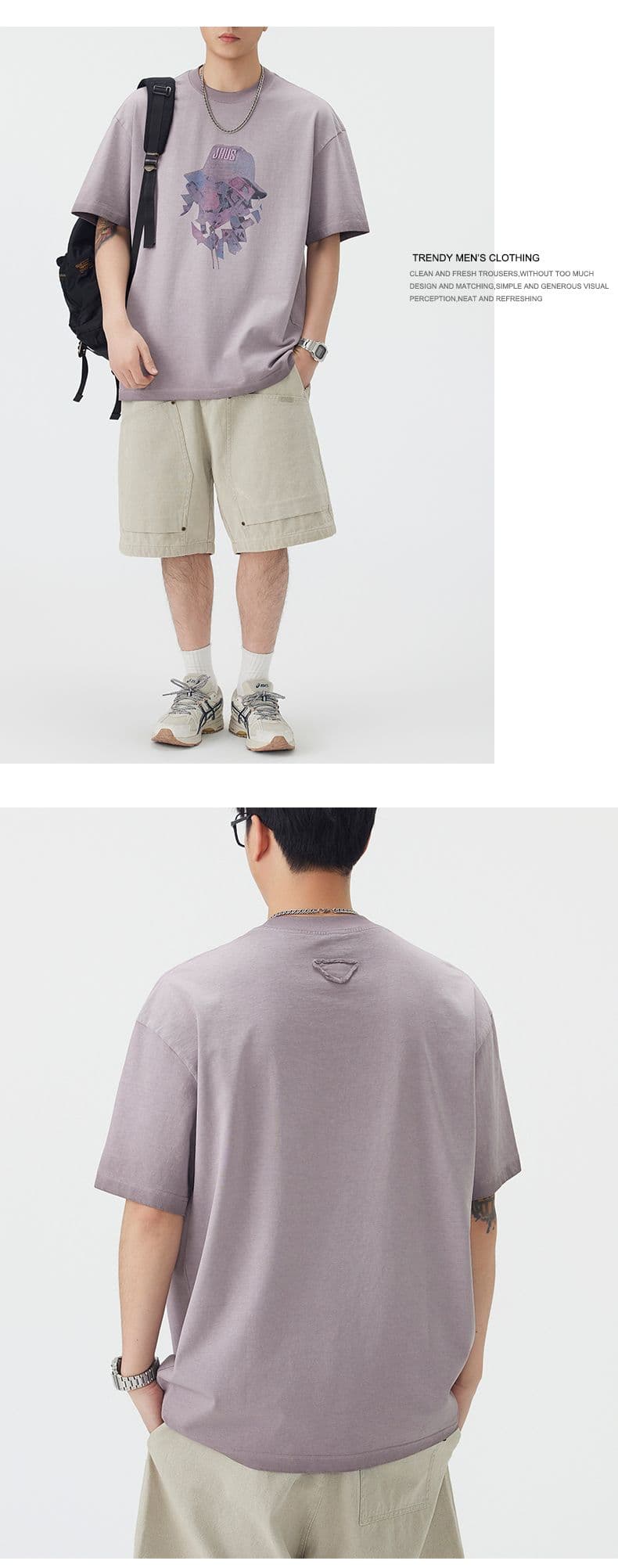 실사 여름 새로운 아메리칸 조수 브랜드 무거운 워싱 마 오래된 반팔 티셔츠 남자 루즈핏 라운드 넥 캐주얼 반소매 상세 이미지 7
