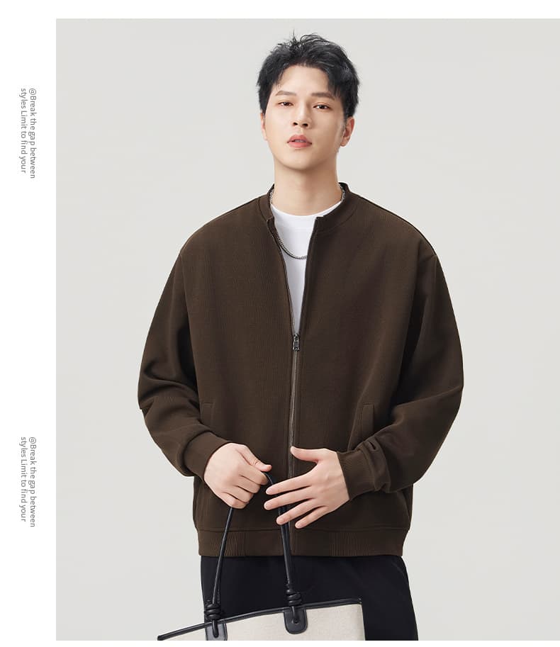 실사 2026 가을 겨울 새로운 지퍼 오픈 가디건 스탠드 칼라 후드티 남녀 루즈핏 다용도 캐주얼 출퇴근 재킷 상세 이미지 14