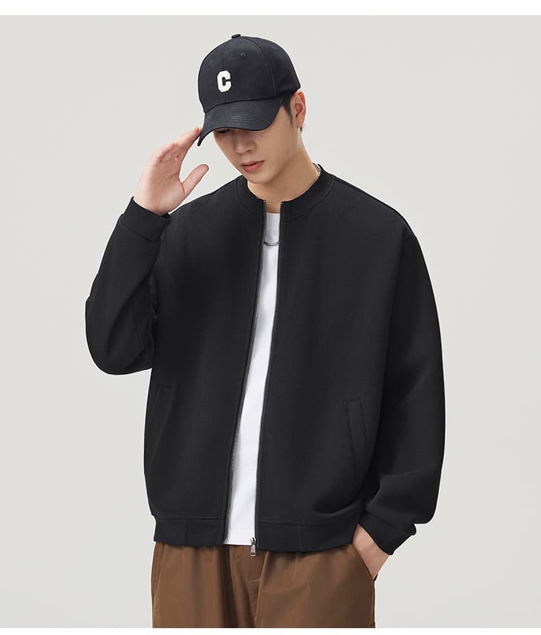 실사 2026 가을 겨울 새로운 지퍼 오픈 가디건 스탠드 칼라 후드티 남녀 루즈핏 다용도 캐주얼 출퇴근 재킷 상세 이미지 19