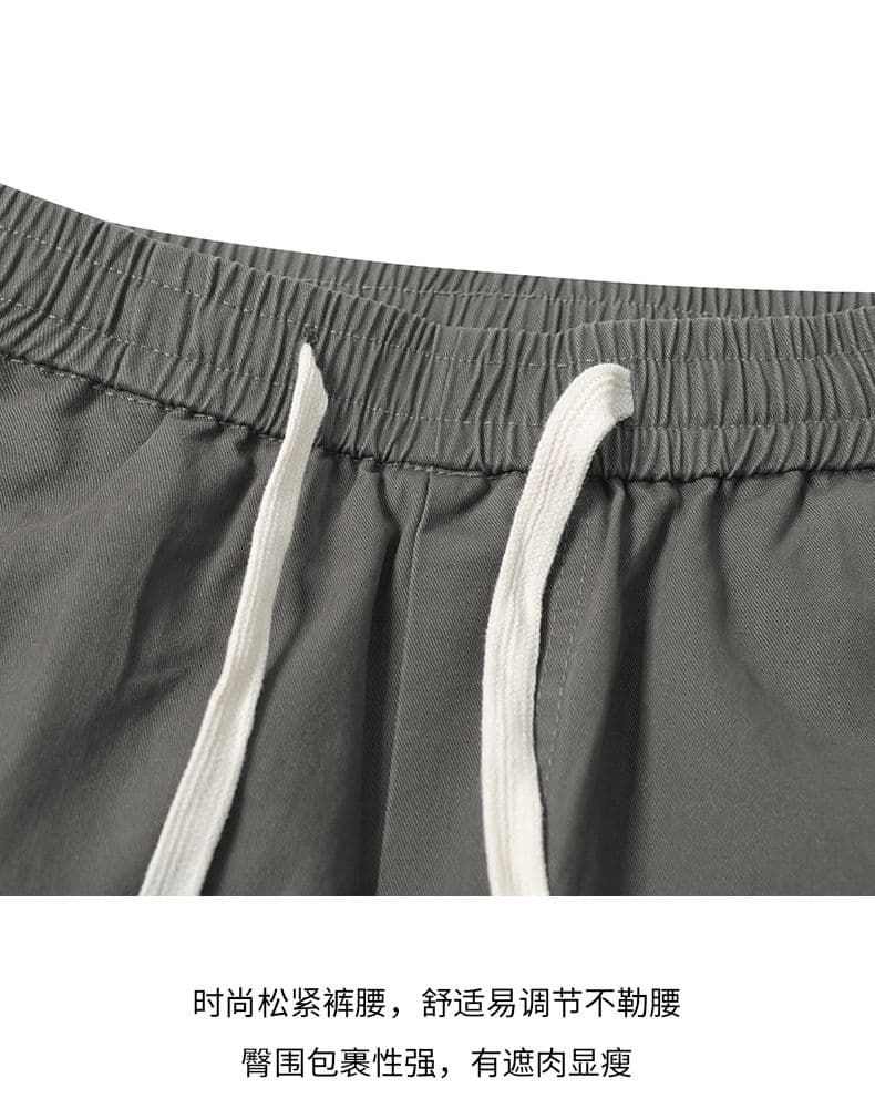 실사 2026 가을 겨울 새로운 아메리칸 워시 물 순면 워크웨어 캐주얼 모통이 칼 바지 루즈핏 스트레이트 와이드 레그 팬츠 상세 이미지 4