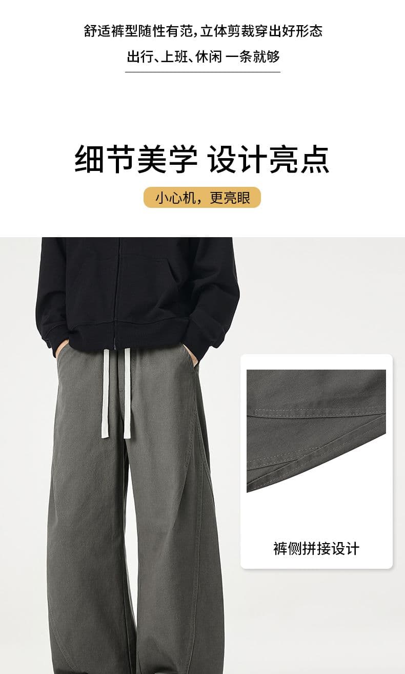 실사 2026 가을 겨울 새로운 아메리칸 워시 물 순면 조수 브랜드 레트로 워크웨어 팬츠 캐주얼 작은 모통이 칼 긴 바지 상세 이미지 2