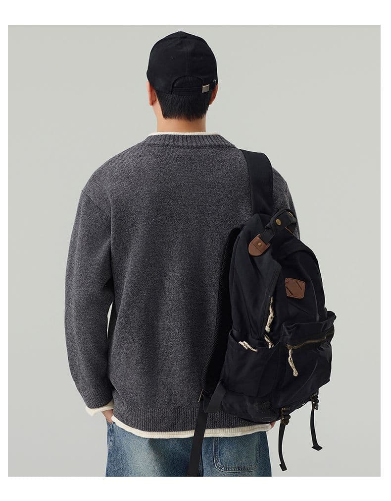 실사 2026 가을 겨울 새로운 페이크 레이어드 POLO 셔츠 스웨터 남녀 오래된 돈 바람 두꺼운 니트 스웨터 맨위 상세 이미지 21